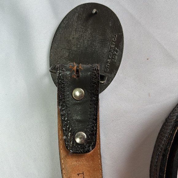 Vtg Fort Worth Leather Men's Brown Patterned Leather Belt, 51411 Size 40 - Picture 9 of 12